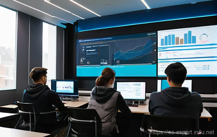 e스포츠 관련 학위 프로그램 - **Professional Esports Team Victory Celebration:** A vibrant, high-energy image depicting a diverse ...