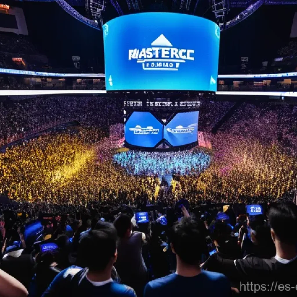 롤드컵 2022 하이라이트 - **A climactic cinematic shot of the DRX team celebrating their victory at the League of Legends Worl...