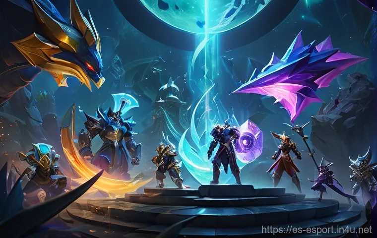 롤드컵 2022 하이라이트 - **A climactic cinematic shot of the DRX team celebrating their victory at the League of Legends Worl...